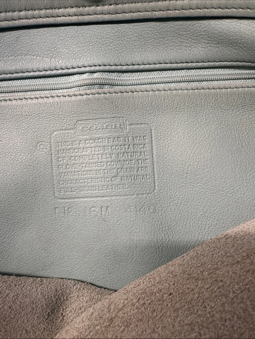Vintage Coach 4140 light green tote